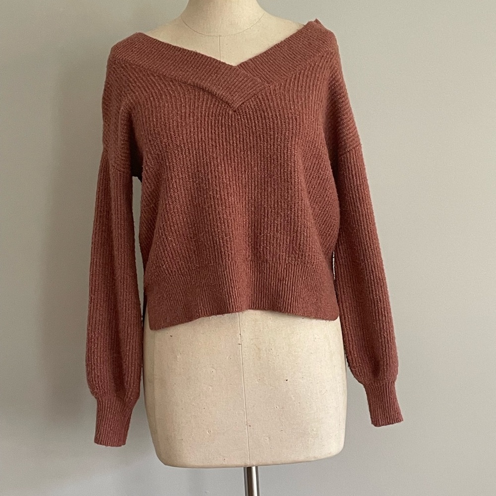 dusty rose sweater
